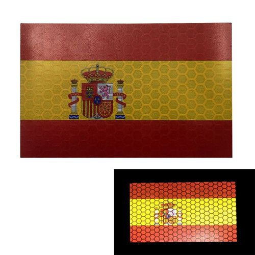 cusson De Broderie En Pvc Ir De La Srie Espagnole,Insigne D'emblme,Flog Skull,Military Dulhook And Loop,Bourgogne,Spain Nation,Esp - Type 7ir5x8cm