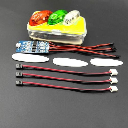 dition de base - Enquter de navigation sans fil 1S aste, 4 modes, Lumires LED pour avion RC, Avion de loisir, Importateur, Voiture, Bateau, Pice de jouet ZMR