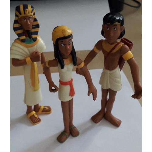 Egyptiens / 3 Figurines (Hauteur : 14 Cm)