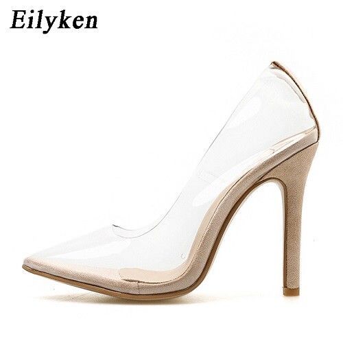 Eilyken-Escarpins En Pvc Transparent Pour Femmes,Sandales  Talons Hauts,Chssis Aiguille En Plexiglas,Parker Pointu,Bote De Nuit,Zapatillas De Mujer - 36