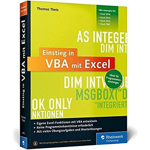 Einstieg In Vba Mit Excel   de Thomas Theis  Format Broch 