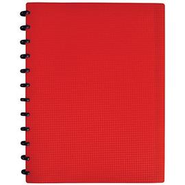 Elba 400079000 Memphis Variozip Protège-documents à pochettes amovibles 60 vues polypropylène opaque A4 Rouge