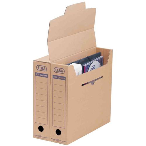 Elba Lot De 12 Bote D'archive Tric System (L)76 X (P)339 X (H)314