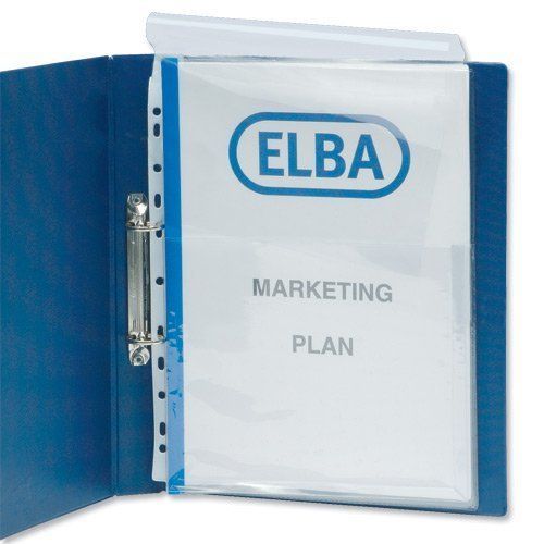 Elba Rf 208708 Pochette Perfore  Soufflet Avec Rabat Polypropylne Transparent A4 Import Royaume Uni