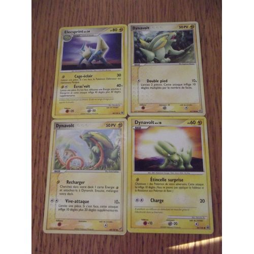 Elecsprint 80pv (40/100) + Dynavolt 50pv (47/106) + Dynavolt 60pv (64/100) + Dynavolt 50pv (60/107) Pokemon