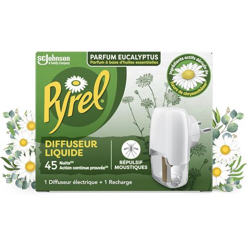 Electric Liquid Diffuser-Mosquito Repellent 45 Nights-Eucalyptus Fragrance-1 Diffuser + 1 Refill.[P167]