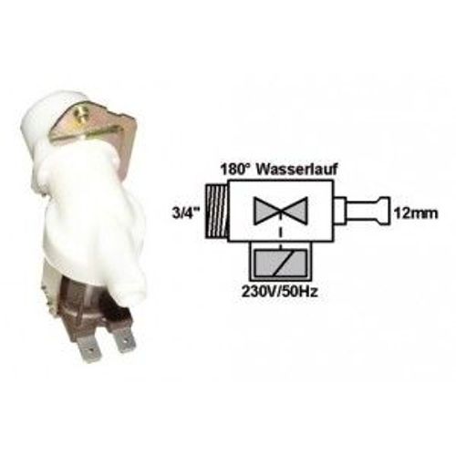 Electrovanne 1 Voie 180  Pour Lave Linge Indesit