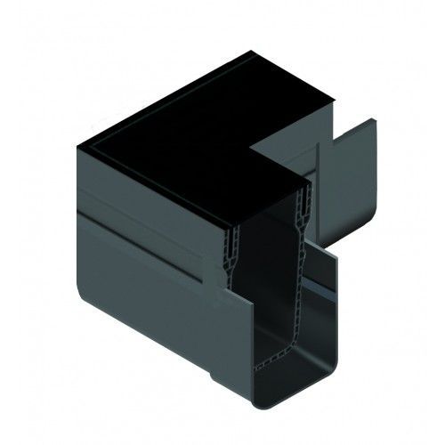 Elment D'angle Pour Caniveau Avec Grille Alu - Noir - Slimline Aco
