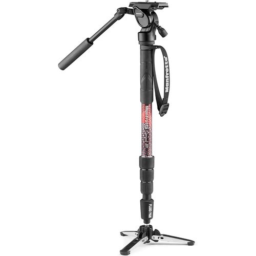 Element Mii Kit Monopode Vido Fluide En Aluminium Avec Rotule, Lger,  4 Sections, Avec Base Fluide Pliable Et Bagues De Serrage, Charge Max 4 Kg, Pour Appareils Photo Hybrides E[HDM5234605]