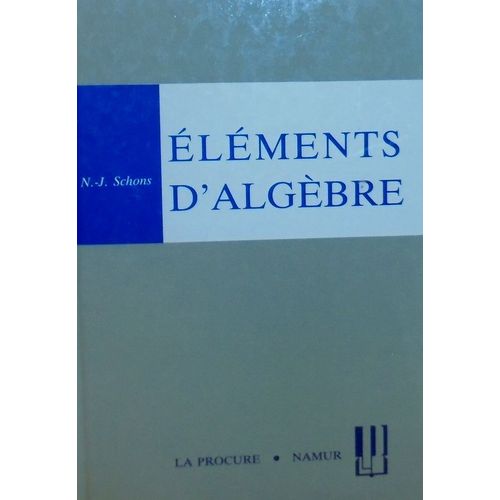 lments D'algbre   de Schons 