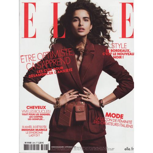 Elle / 08-02-2019 N3816 : Meghan Markle (2p) - Emma Mackey (3/4p) - Michel Legrand (1p) - Victor Vasarely (2p) - Franck Dubosc (1p) - Chiara Scelsi (26p) Nadine Levy Redzepi (5p)