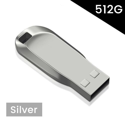 Elough-Cl USB 3.0 haute vitesse,cl USB en mtal,2 To,1 To,512 Go,disque flash tanche,mini cl USB,disque U 32 Go - Type silver 512G