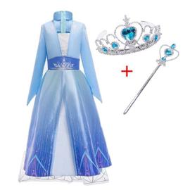 Elsa Filles Robe Enfants Fete Danniversaire Cosplay Reine Des Neiges Robe Elsa 2 Robe Princesse Robe Anna Elsa Robe Fantasia Vestidos Robeswith Accessories 3 Rakuten