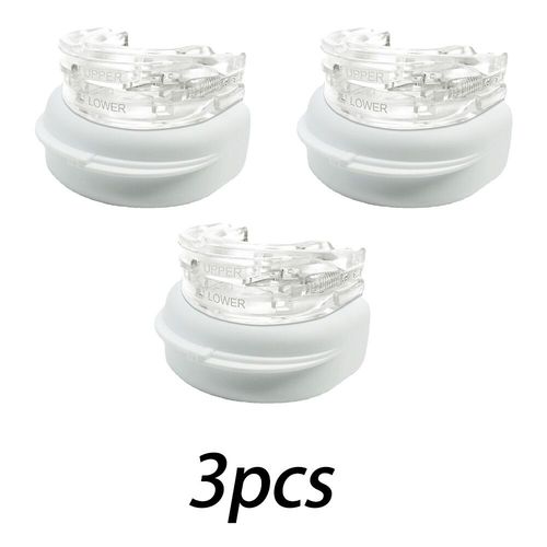 Embout Buccal Anti-Ronflement En Silicone,Protge-Dents Pour Le Bruxisme,Amliore L'aide Au Sommeil,Bretelles Orthodontiques,Dispositif Anti-Ronflement - Type 3pcs
