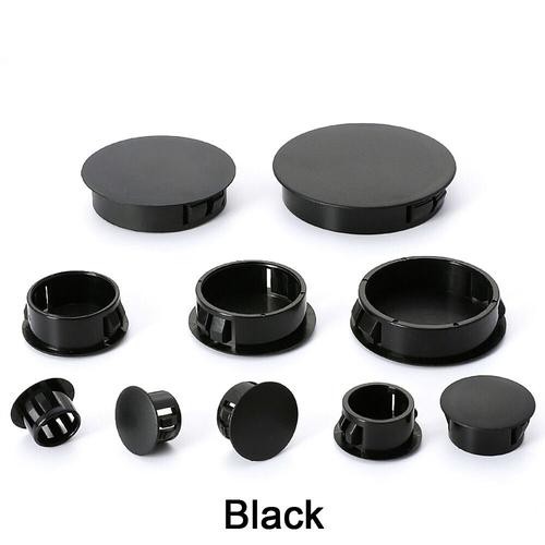 Embouts D'obturation Ronds En Plastique,Couvercle De Trou De Vis De Meubles,Inserts De Tuyau De Tube,Bouchon Noir Et Blanc,5mm,6mm,7mm,8mm,9mm,10mm  50mm,10 Pices - Type Black-18mm