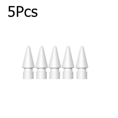 Embouts de crayon de remplacement pour Apple Pays l,1re et 2me gnration,pointes de rechange lisses pour iPad Pro - 5 White-A12