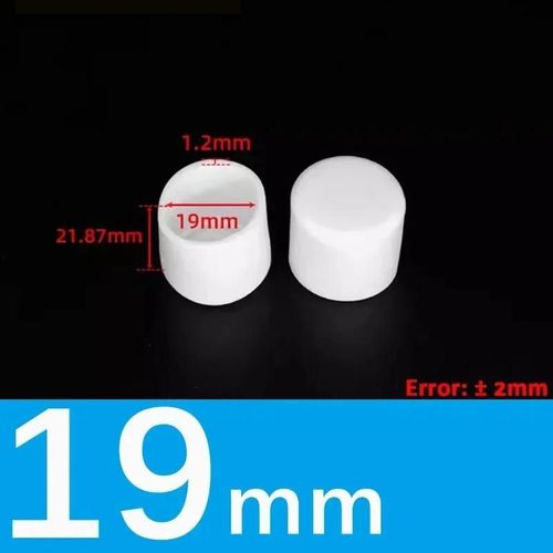 Embouts De Pieds De Chaise Ronds Et Carrs En Pvc Blanc,Couvercle D'extrmit De Table De Meubles,Bouchon De Tuyau,Couverture De Protection Non Ald,2-8 Pices - Type 19mm-2pcs