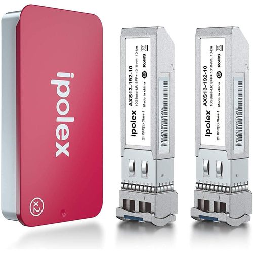 metteur-rcepteur LC monomode SFP+ 10G,Module Mini GBIC 10GBase-LR Compatible avec Cisco SFP-10G-LR,Ubiquiti UF-SM-10G,Meraki,Mikrotik,Netgear etc. (SMF,1310-nm,10 km) 2-Pack.