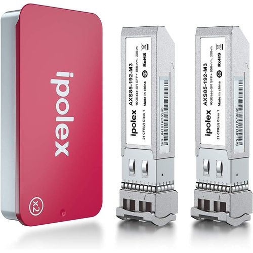 metteur-rcepteur LC multimode SFP+ 10G,Module Mini GBIC 10GBase-SR Compatible avec Cisco SFP-10G-SR,Ubiquiti UF-MM-10G,TP-Link,Meraki,Netgear,etc. (MMF,850-nm,300 mtres) 2-Pack