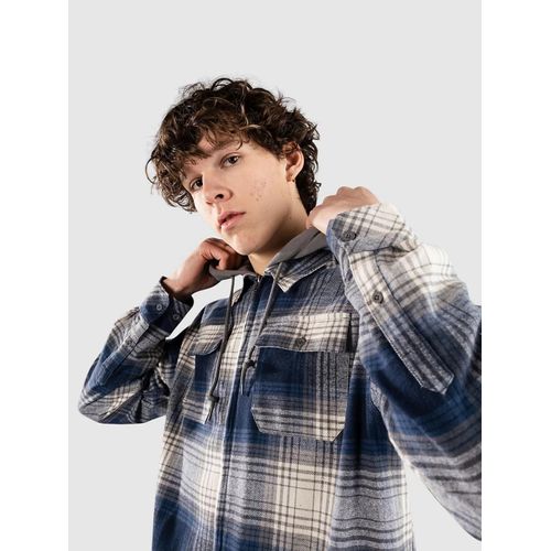 Empyre Browser Hooded Flannel Chemise Bleu