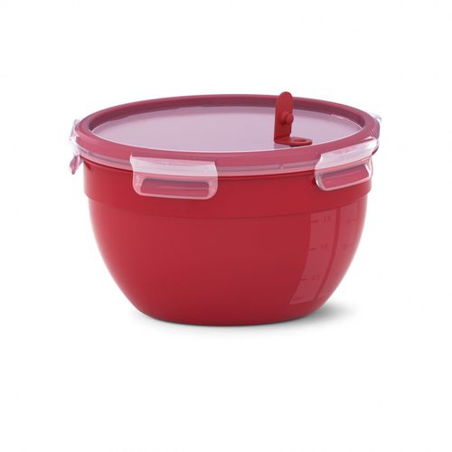 Emsa Clip & Micro Rond Bote 2,6 L Rouge, Transparent 1 Pice(S)