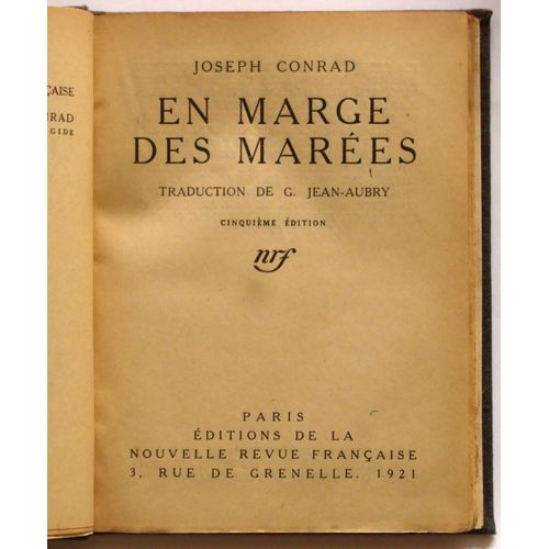 En Marge Des Mares   de Joseph Conrad 