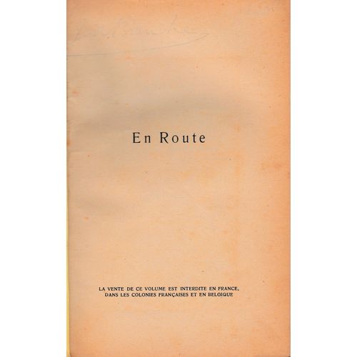 En Route Par J-K Huysmans, L'dition Interdite   