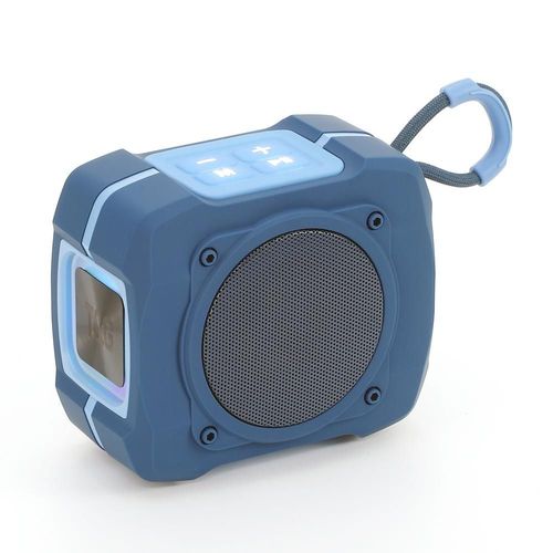 Enceinte Bluetooth Portable LED Colore, Super Bass, Appels Mains Libres, Autonomie Longue Dure Gris YONIS