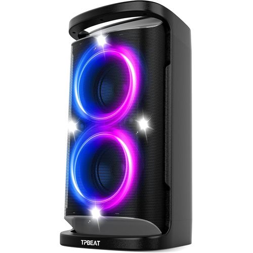 Enceinte Bluetooth Puissante, 160W Partybox, Loud Son- Super Bass, Grosse Party Haut Parleur Bluetooth De Lumire Led, Charge Rapide, Mic& Guitare In,Tf,U-Disk, Aux, Eq, Pour Party, Extrieur