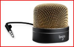 Enceinte filaire IDOL gris grille or