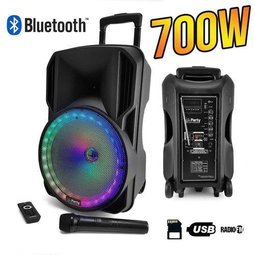 Enceinte sono DJ PARTY KARAOKE 700W Batterie Disco Mobile 12