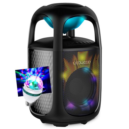 Enceinte sur Batterie DROP300, Effet LED RVB, 300W, son 360, X-Bass, Bluetooth 5.3 USB, Projection IPX5, Lumire Ampoule LED