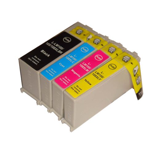 Encres Compatibles  4(N + 1m + 1c +1j), En Remplacement De Lexmark 100xl Pour Les Imprimantes S301 S305 S405 S505 S605 S815 S816