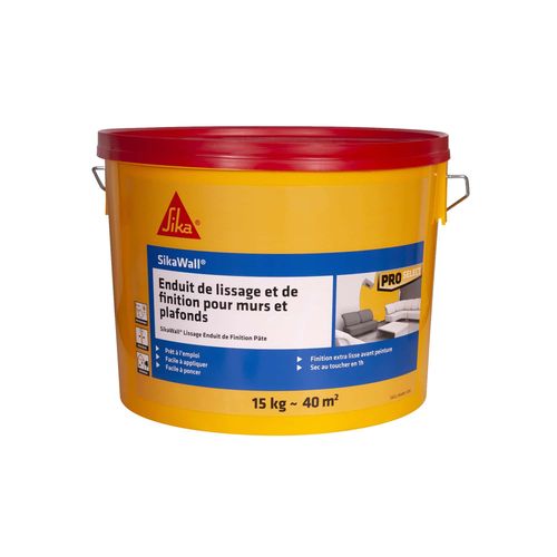 Enduit De Lissage Sika Sikawall Et De Finition En Pte - 15kg