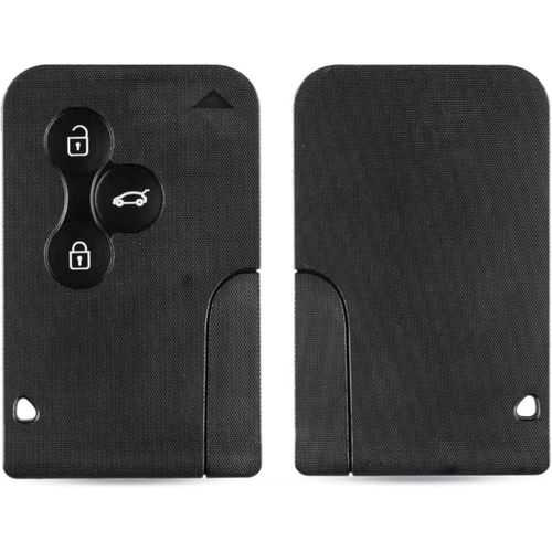Energy01 3 Bouton Carte  Puce Compatible Renault Clio Logan Megane 2 3 Koleos Scnic Carte tui Noir Voiture Cl Fob Coque Avec Petite Cl ( Sans Electronique )