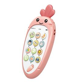 Enfants Simulation Telephone Portable Carotte Forme Electronique Bouton Jouet Telephone Portable Simulation Anglais Musique Telephone Bebe Education Jouet Rose Rakuten