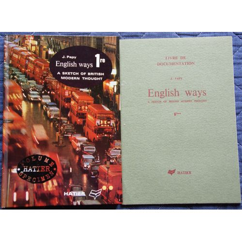English Ways 1re - A Sketch Of British Modern Thought   de J. PAPY  Format Beau livre 