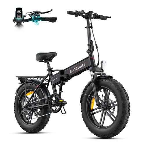 Engwe Ep-2 Boost - Vlo lectrique Pliable 20" - Batterie 48v 13ah - Autonomie 100km - Avec Amortisseur Avant - Vtc Fat Bike, Noir