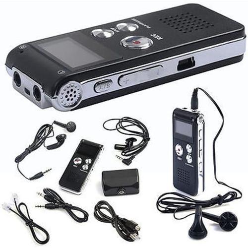 Enregistreur vocal audio numrique de 8 Go Dictaphone rechargeable lecteur USB Lecteur MP3