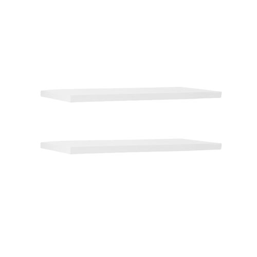 Ensemble 2 tagres Flottantes En Bois De Sapin Blanc 100x3,2cm