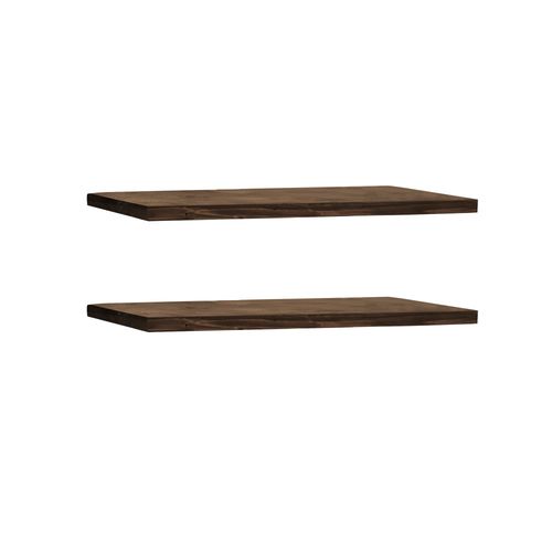 Ensemble 2 tagres Flottantes En Bois De Sapin Marron 120x3,2cm