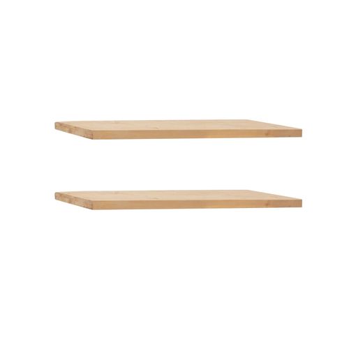 Ensemble 2 tagres Flottantes En Bois De Sapin Marron 160x3,2cm