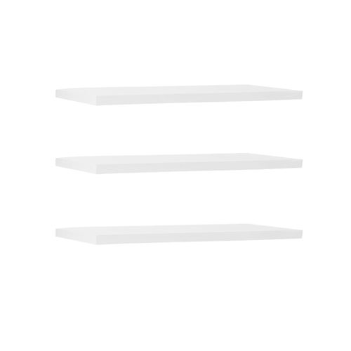 Ensemble 3 tagres Flottantes En Bois De Sapin Blanc 140x3,2cm