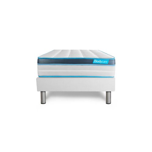 Ensemble 90x190 Matelas Bodyfit A Memoire De Forme + Sommier Kit Blanc