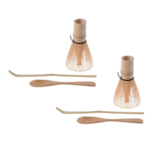 Ensemble A The Japonais Matcha (6 Pieces) - Fouet A The Matcha En Bambou Cuillere A The, -Kit De The De Ceremonie