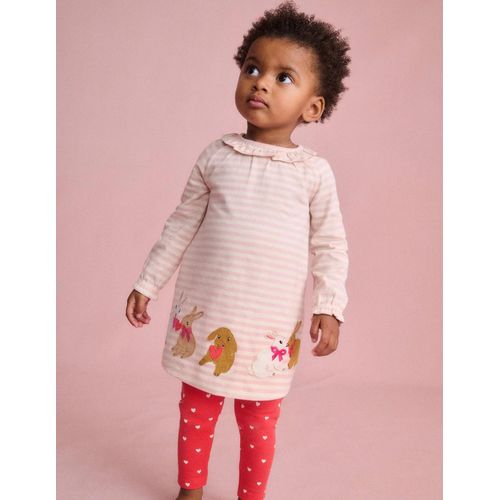 Ensemble Avec Robe En Jersey  Logo-Lapins Rose Craie