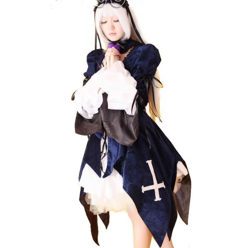 Perruque De Costume De Cosplay Anime DATE A LIVE Tokisaki Kurumi, Robe De Princesse Gothique Lolita Pour Femmes, Tenue De Fête D'halloween De Cauchemar