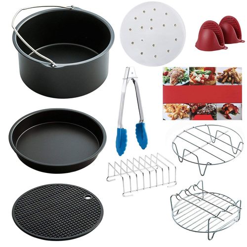 Ensemble d'accessoires pour friteuse  Air de 10 pices, convient  toutes les friteuse  Air Standard 3.7QT 5.3QT 5.8QT, 7 pouces