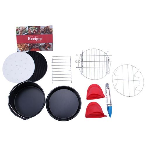 Ensemble d'accessoires pour friteuse  Air de 10 pieces convient  toutes les friteuse  Air Standard 3.7QT-5.3QT-5.8QT 7 pouces