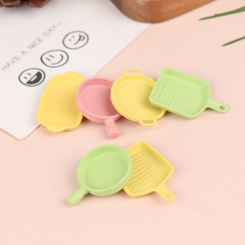 Ensemble D'assiettes  Vaisselle Pour Maison De Poupe, Jouet De Cuisine, Accessoires Mignons Et Miniatures  L'chelle 1/12, 4 Pices